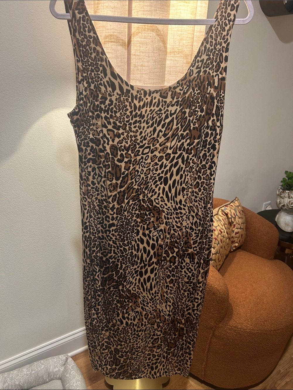 Bar III Leopard Print Midi Dress xl